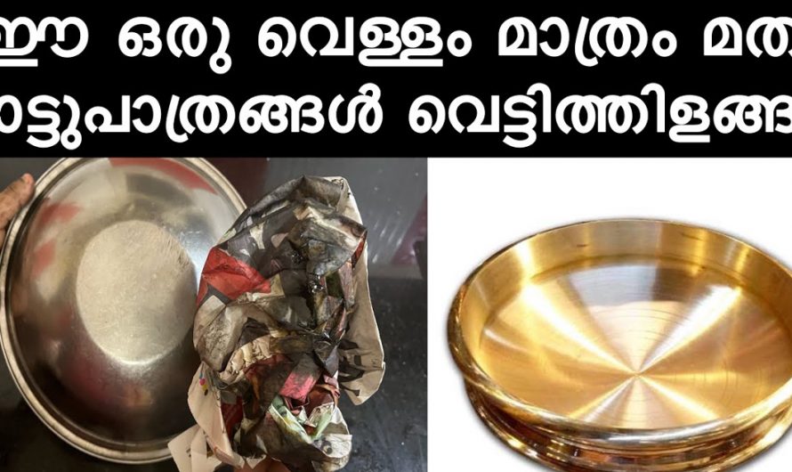 ആ പാത്രങ്ങൾ തിളങ്ങാൻ ഈ വെള്ളം തന്നെ ധാരാളം. പുറത്തേക്ക് കളയുന്നതിനു മുൻപ് ഇതുപോലെ ചെയ്യൂ. | Easy Vessel Cleaning Tip