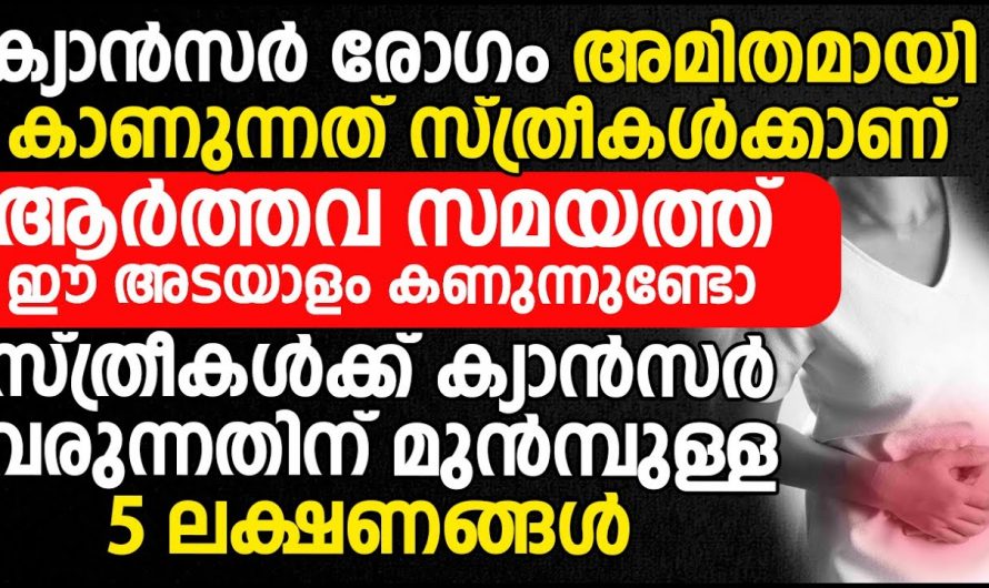 സ്ത്രീകളിലെ ക്യാൻസർ ഉണ്ടാകുന്നതിന്റെ കാരണം ഇതാണ്. | Early Cancer Symptoms