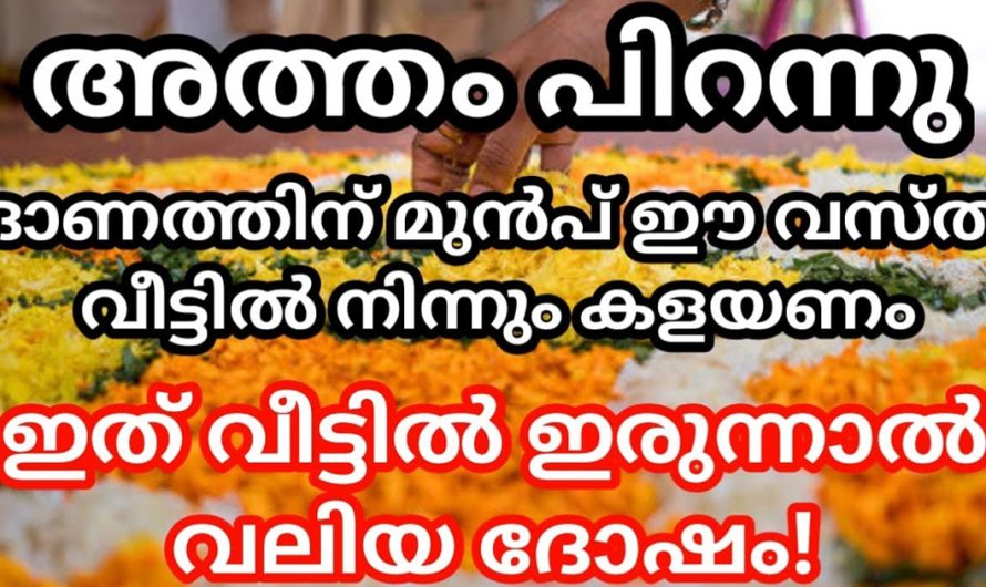 ഓണം വരുന്നതിനു മുൻപ് തന്നെ ഈ വസ്തുക്കൾ വീട്ടിൽ നിന്നും ഒഴിവാക്കുക. ഇത് വീട്ടിൽ ഇരുന്നാൽ വലിയ ദോഷമായിരിക്കും.