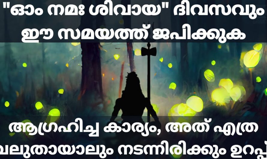 ഓം നമഃ ശിവായ ഈ സമയത്ത് ജപിക്കുവാൻ സാധിക്കുന്നവർ വലിയ ഭാഗ്യവാന്മാർ.