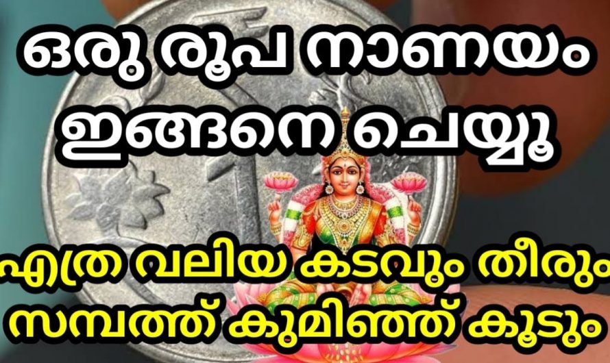 ഒരു രൂപ നാണയം ഇതുപോലെ ചെയ്താൽ വീട്ടിൽ സമ്പത്തും ഐശ്വര്യവും കുതിച്ചുയരും.