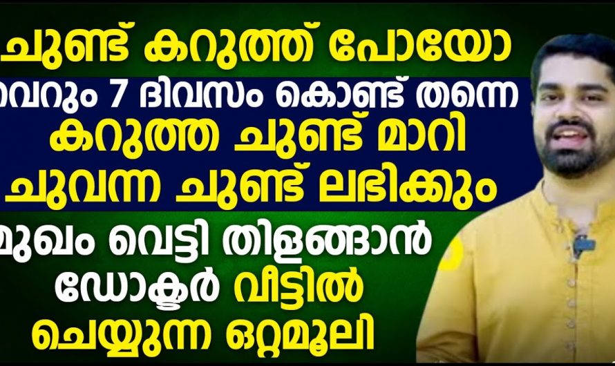 മുഖം വെട്ടി തിളങ്ങാനും കറുത്ത ചുണ്ട് മാറാനും ഡോക്ടർ പറയുന്ന വീട്ടിൽ ചെയ്യുന്ന ഒറ്റമൂലി. | Face And Lip Care Tips