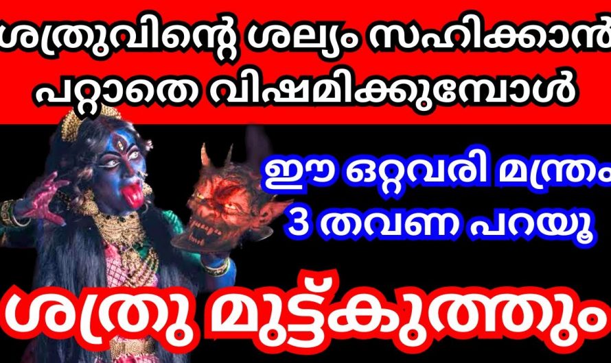 ശത്രു ദോഷം ഇനി നിങ്ങൾക്ക് ഉണ്ടാവില്ല.. ഈ മൂന്നു മന്ത്രങ്ങൾ ചൊല്ലുക