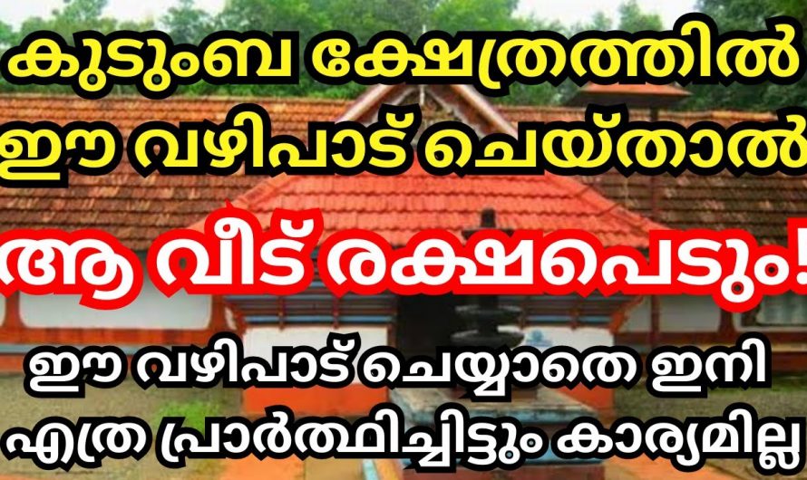 കുടുംബ ക്ഷേത്രത്തിൽ ഈ വഴിപാടുകൾ നടത്തു, നിങ്ങളുടെ ജീവിതത്തിൽ ഉയർച്ചയുണ്ടാകും…