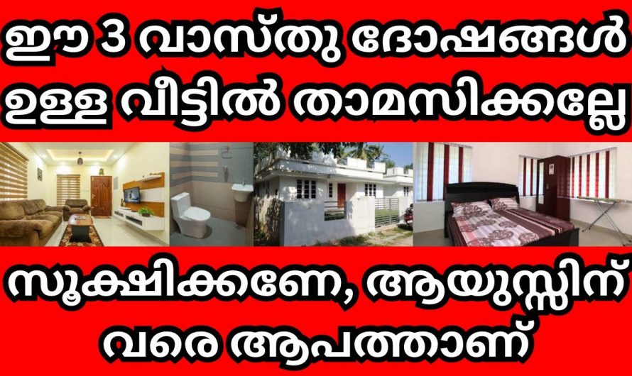 നിങ്ങളുടെ വീട് ഇങ്ങനെ ആണോ..? എന്നാൽ സൂക്ഷിച്ചോളൂ ദുരിതം ഒഴിഞ്ഞു മാറില്ല…