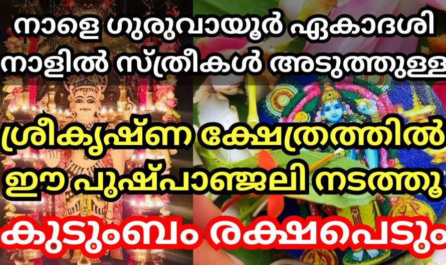 നാളത്തെ ദിവസം ക്ഷേത്രത്തിൽ ഈ വഴിപാട് ചെയ്താൽ ഏത് ആഗ്രഹവും സാധിക്കും| ഗുരുവായൂർ ഏകാദശി…