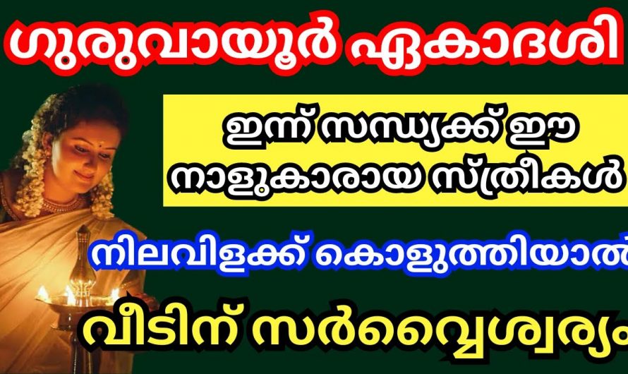 ഗുരുവായൂർ ഏകാദശി ദിവസം ഈ നാളുകാരായ സ്ത്രീകൾ നിലവിളക്ക് സമ്പത്ത് കുമിഞ്ഞു കൂടും…..