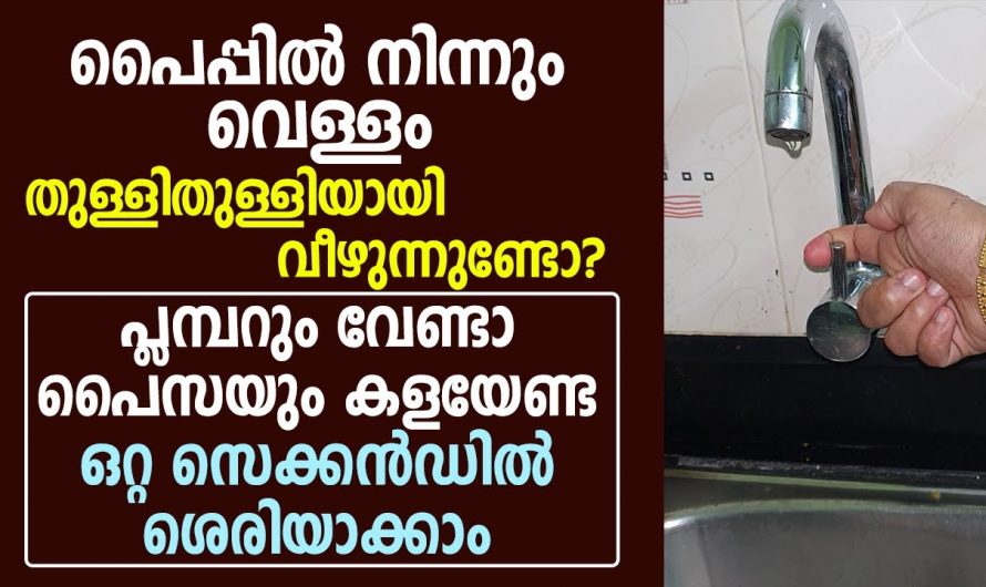 ഓരോ തുള്ളി വെള്ളവും അമൂല്യമാണ്, പൈപ്പിലെ ലീക്ക് സ്വയം പരിഹരിക്കാം…