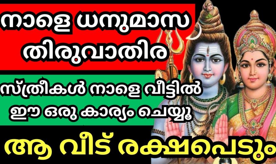 ധനു മാസത്തിലെ തിരുവാതിര ദിവസം ഇങ്ങനെ വ്രതം എടുക്കൂ, ജീവിതത്തിലെ എല്ലാ കഷ്ടപ്പാടും മാറും…