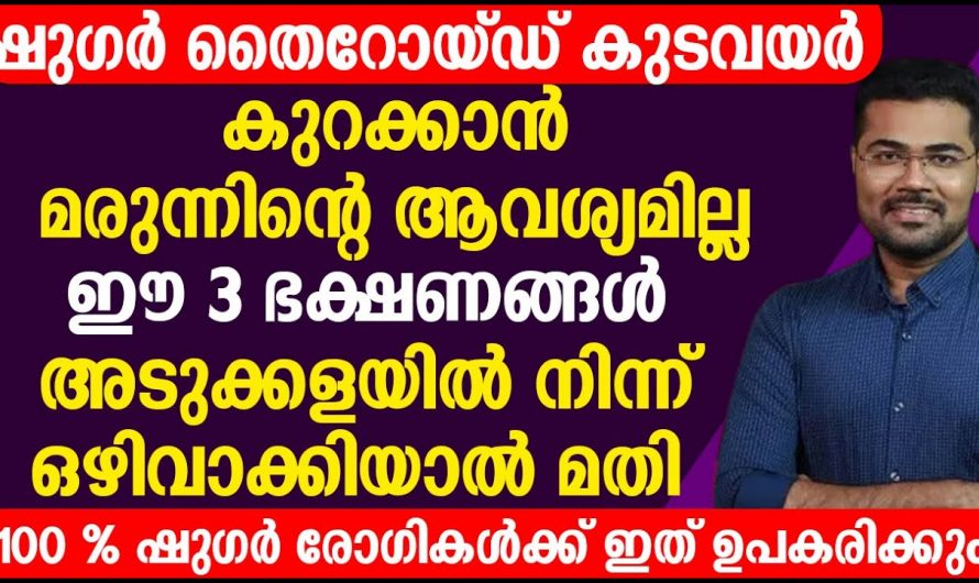 ഭക്ഷണത്തിൽ ഈ മാറ്റങ്ങൾ വരുത്തിയാൽ തൈറോയിഡും പ്രമേഹവും ജീവിതത്തിൽ ഒരിക്കലും വരില്ല…