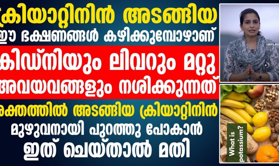 രക്തത്തിലെ ക്രിയാറ്റിൻ നോർമൽ ആകണമെന്നുണ്ടെങ്കിൽ ഇങ്ങനെ ചെയ്തു നോക്കൂ…