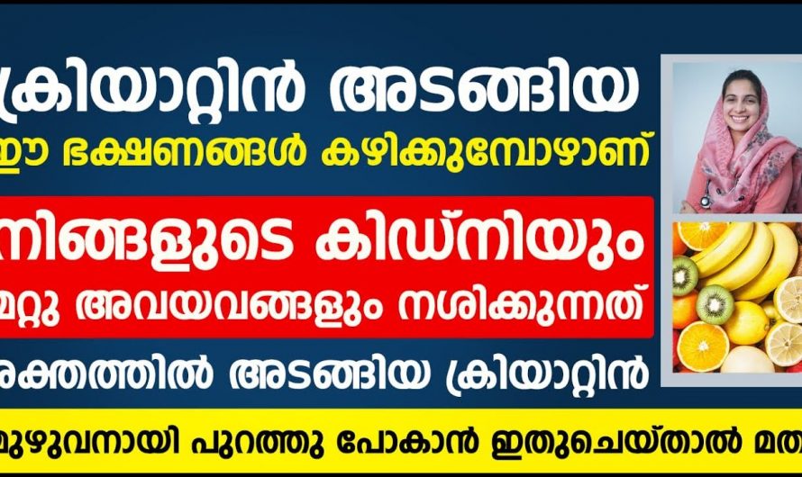 ശരീരത്തിലെ ക്രിയാറ്റിൻ അളവ് കുറയണമെങ്കിൽ ഇങ്ങനെ ചെയ്താൽ മതി, ഡോക്ടർ തരുന്ന അറിവ്…