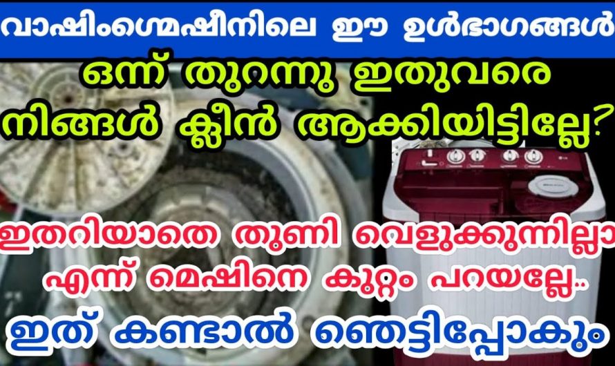 വാഷിംഗ് മെഷീനിന്റെ ഈ ഭാഗം ക്ലീൻ ചെയ്യാതിരുന്നാൽ ഒരിക്കലും തുണികൾ വൃത്തിയാവില്ല…