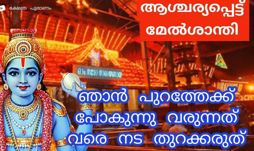 ഗുരുവായൂരപ്പന്റെ ലീലാവിലാസങ്ങൾ, ആരും അത്ഭുതപ്പെടും ഇത് അറിഞ്ഞാൽ…