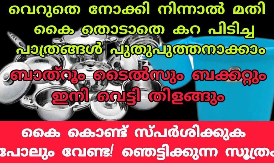 എത്ര പഴകിയ പാത്രങ്ങളും പുതു പുത്തൻ ആക്കി മാറ്റാൻ ഇത് അല്പം മതി, കിടിലൻ ട്രിക്ക്👌