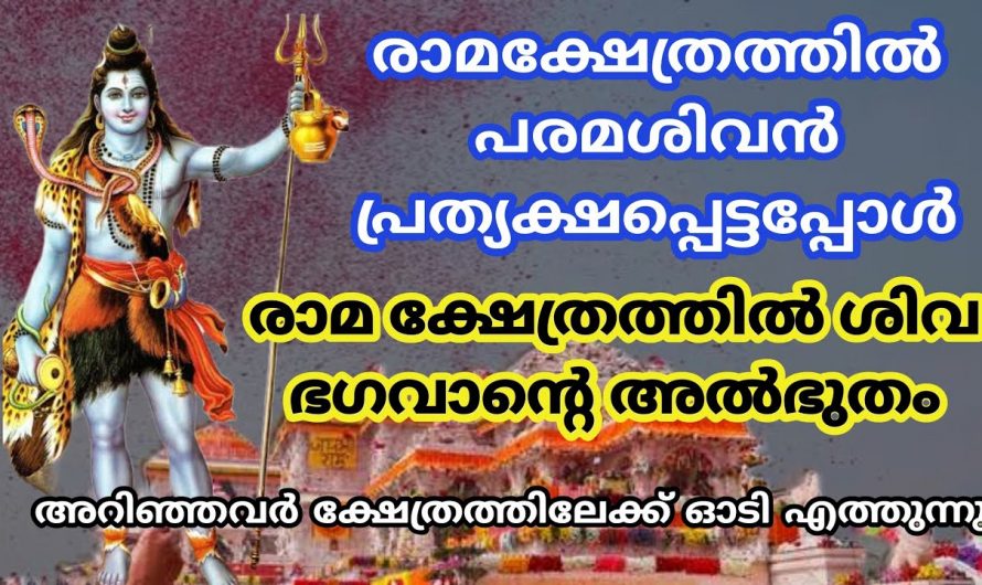 അയോധ്യയിലെ രാമ ക്ഷേത്രത്തിൽ നടന്ന അത്ഭുത കാഴ്ച, പരമശിവന്റെ സാന്നിധ്യം…