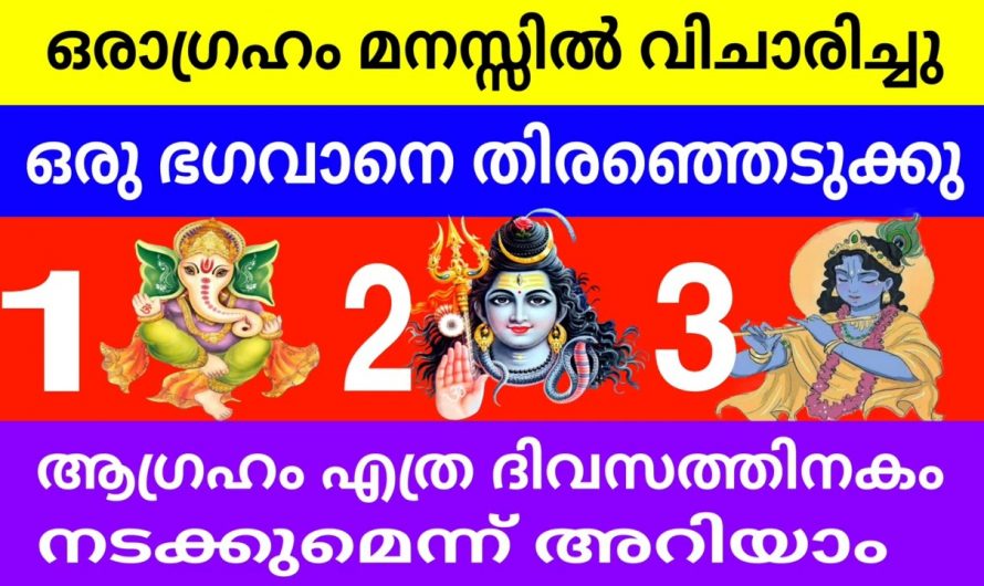 ഇവയിൽ നിന്ന് ഒരെണ്ണം തിരഞ്ഞെടുക്കു! നിങ്ങളുടെ ആഗ്രഹം നടക്കുമോ ഇല്ലയോ എന്ന് അറിയാം…