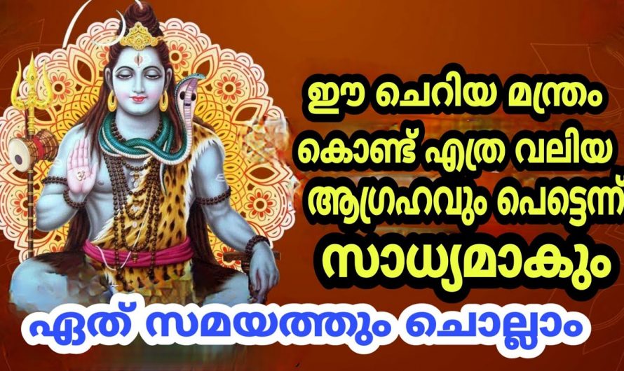 നിങ്ങളുടെ ഏത് ആഗ്രഹവും നടന്നു കിട്ടാൻ ദിവസവും ഈ മന്ത്രം ചൊല്ലിയാൽ മതി…