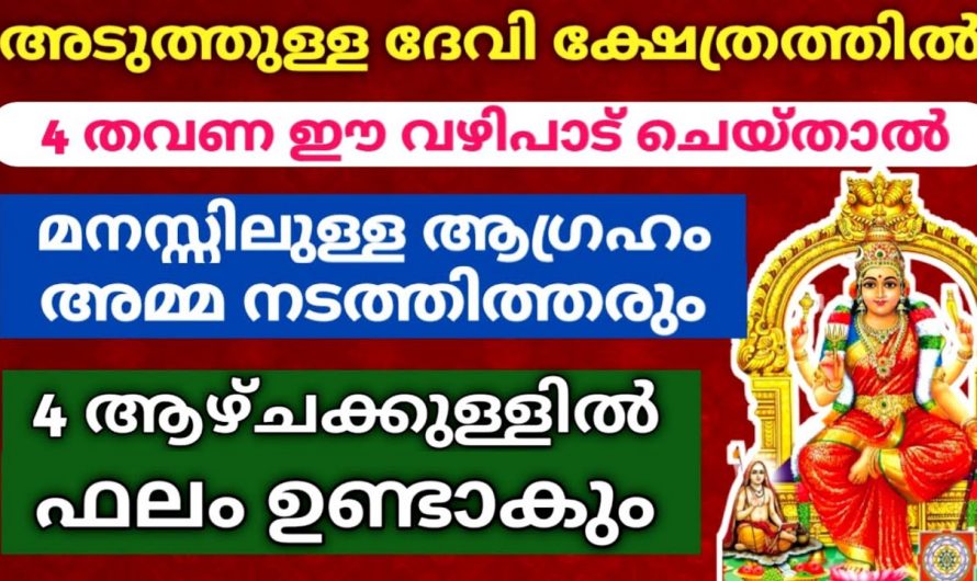 ദേവീക്ഷേത്രത്തിൽ ഈ വഴിപാട് ചെയ്താൽ നിങ്ങളുടെ ഏത് ആഗ്രഹവും സഫലമാകും…