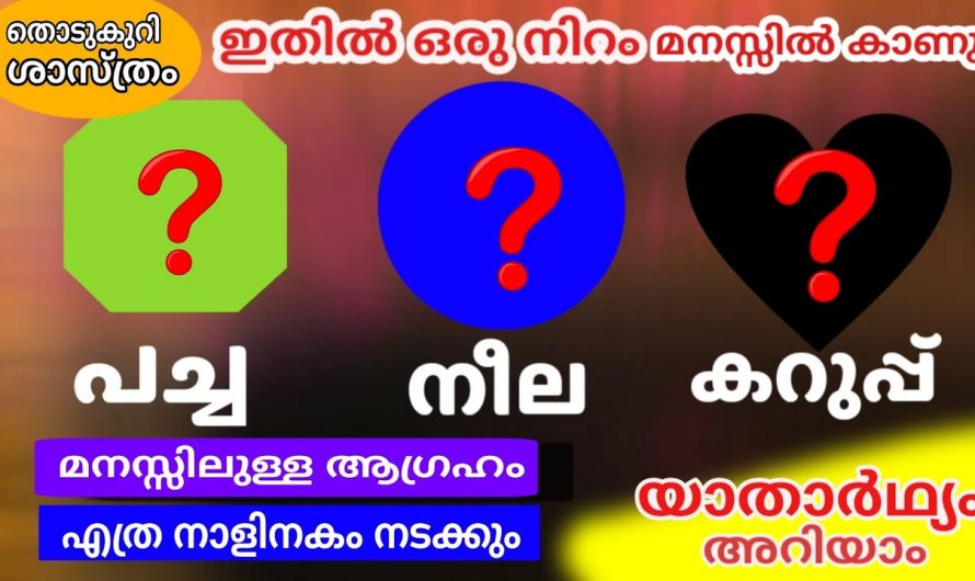 മൂന്നിൽ നിന്നും ഒരെണ്ണം തിരഞ്ഞെടുക്കു, നിങ്ങളെ കുറിച്ച് അറിയാം…