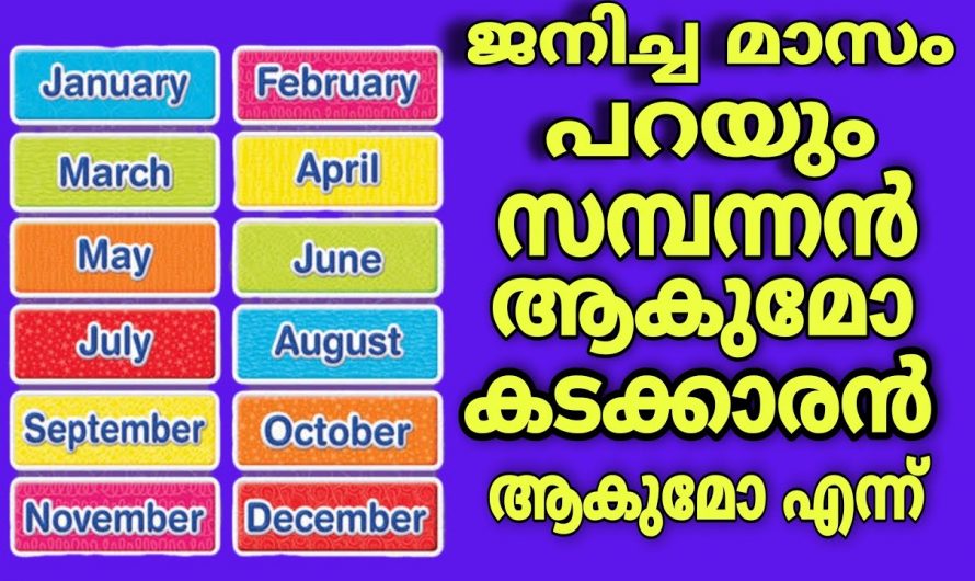 ഭാഗ്യശാലികൾ ജനിക്കുന്ന മാസം, നിങ്ങൾ സമ്പന്നൻ ആകുമോ ഇല്ലയോ എന്ന് ജനിച്ച മാസം പറയും…